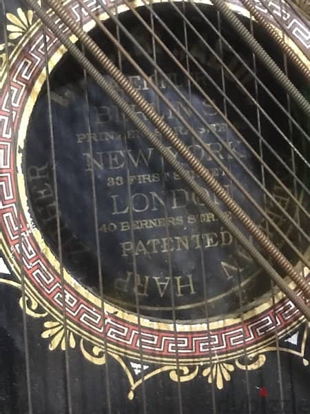 A vintage Harp Zither  London, قانون قديم انتيك انكليزي 9