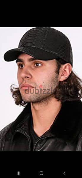 men hat real leather adjustable