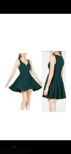 فستان لون اخضر فيروزي من قياس سمول لل ٢اكسلارج