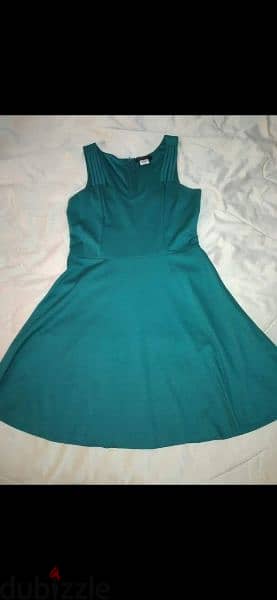 فستان لون اخضر فيروزي من قياس سمول لل ٢اكسلارج 3