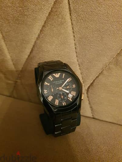 EMPORIO ARMANI  CERAMICA black watch