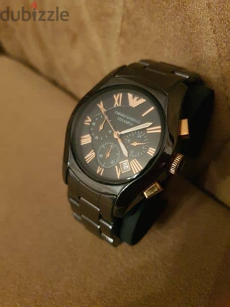 EMPORIO ARMANI  CERAMICA black watch 1