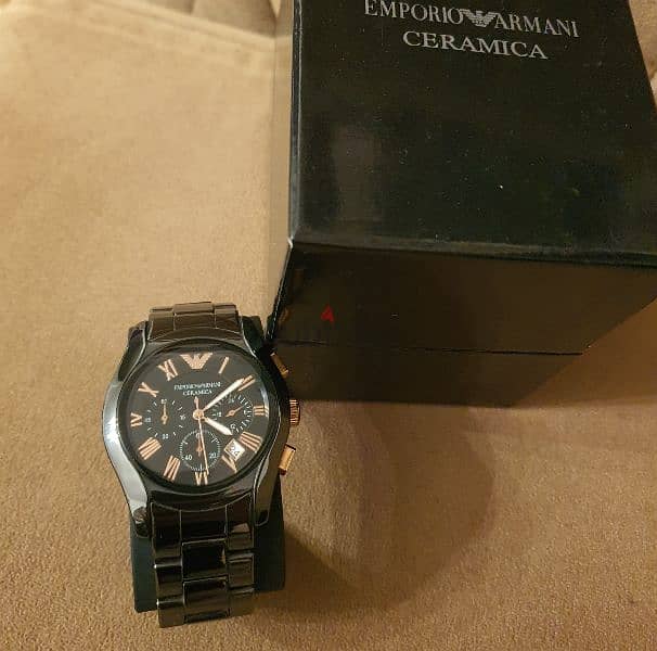 EMPORIO ARMANI  CERAMICA black watch 2