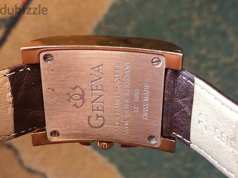 GENEVA WATCH ORGINAL SWISS MADE ساعة جينيف لأصلي سويسري  استعمل خفيف 2