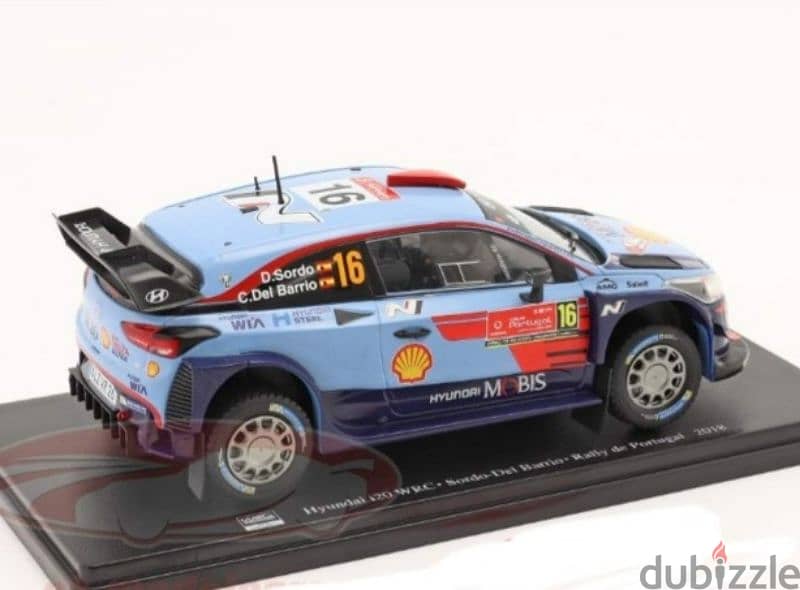 Hyundai I20 WRC Rallye Portugal (2018) diecast car model 1:24. 4
