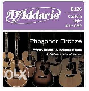 D'addario Phosphore Bronze Light String Set Acoustic Guitar Strings 0
