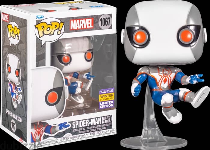 Funko Pop! + Protector: Marvel Spider-Man (Bug-Eyes Armor) (Winter