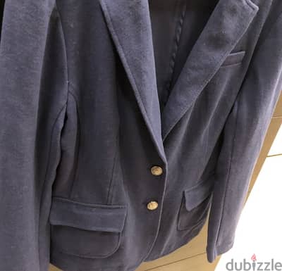 women clothing, jacket, blazer, navy color, size small medium