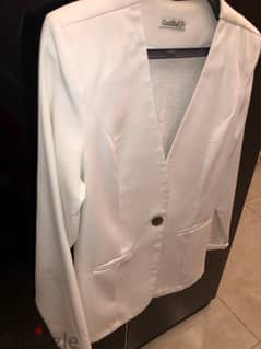 jacket, blazer white, size medium