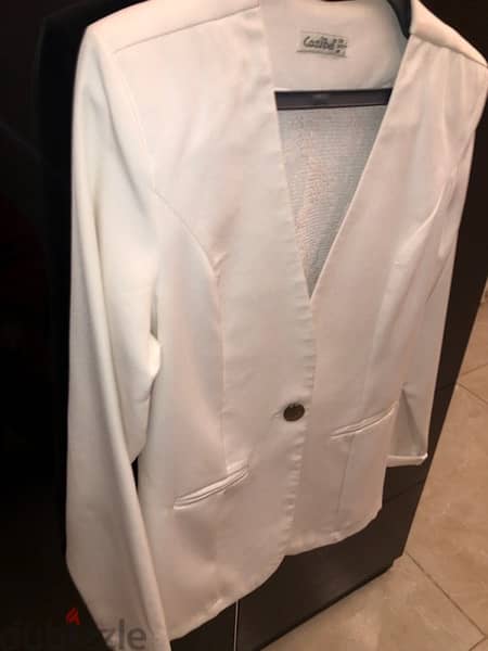 jacket, blazer white, size medium 0