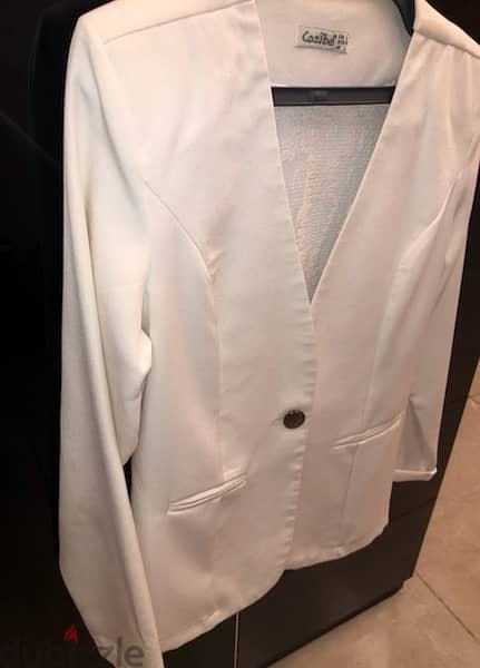 jacket, blazer white, size medium 1