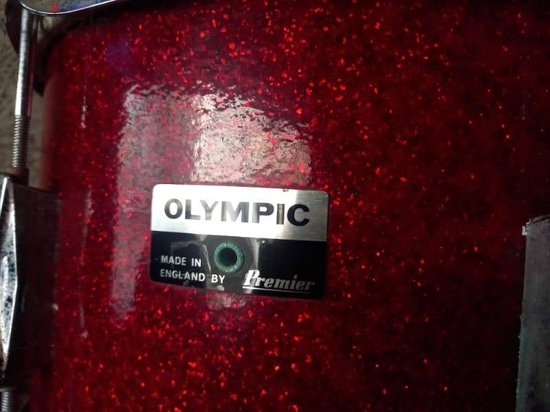 Vintage Premier 60's Olympic Red sparkle 13" tomtom made in England 0