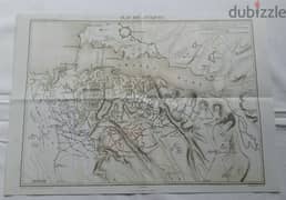 Vintage Battle map of Crimea
