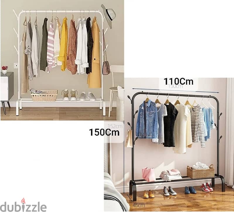 Clothes Hanger with Hooks 150x110cm 0