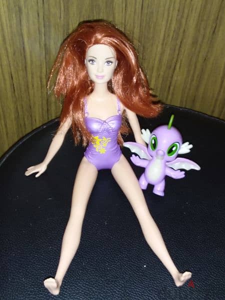 BATH SWIM Barbie RED HAIR great doll molded swim wear +Figurine Toy=14 1