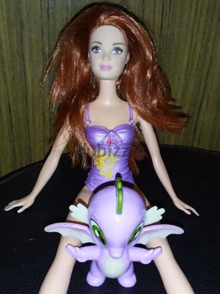 BATH SWIM Barbie RED HAIR great doll molded swim wear +Figurine Toy=15 6
