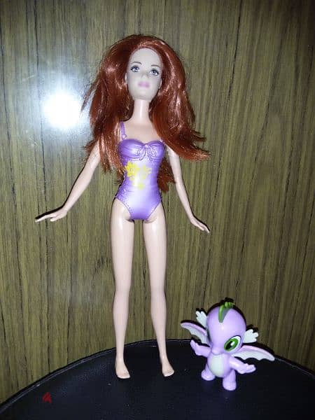 BATH SWIM Barbie RED HAIR great doll molded swim wear +Figurine Toy=15 2