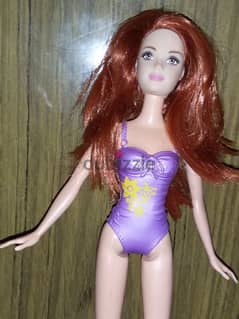 BATH SWIM Barbie RED HAIR great doll molded swim wear +Figurine Toy=15