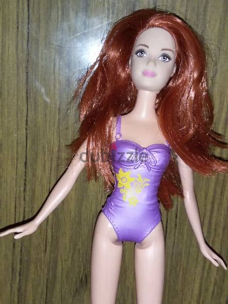BATH SWIM Barbie RED HAIR great doll molded swim wear +Figurine Toy=15 0