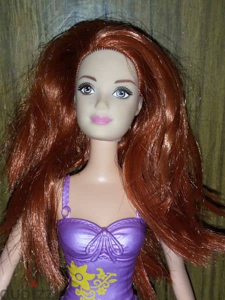 BATH SWIM Barbie RED HAIR great doll molded swim wear +Figurine Toy=15 4