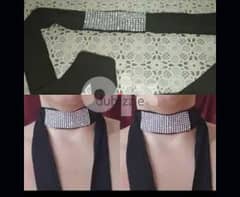 chiffon necklace with bling bling 0