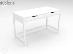 White wood desk
