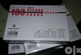 100 ruled record cards 0