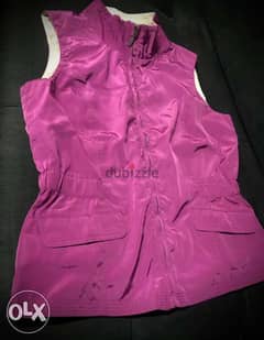 NEW. Lady Jacket, sleeve less, purple/beige color, TCHIBO brand