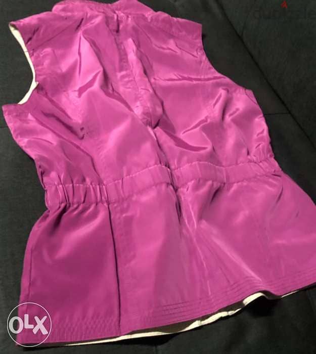 NEW. Lady Jacket, sleeve less, purple/beige color, TCHIBO brand 3