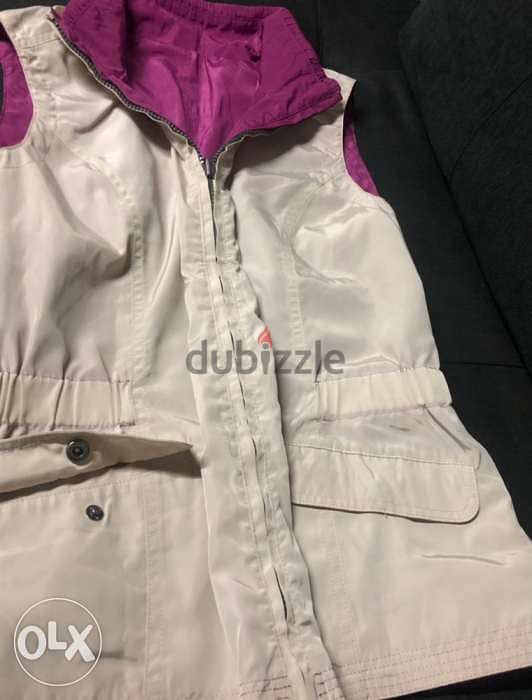 NEW. Lady Jacket, sleeve less, purple/beige color, TCHIBO brand 4