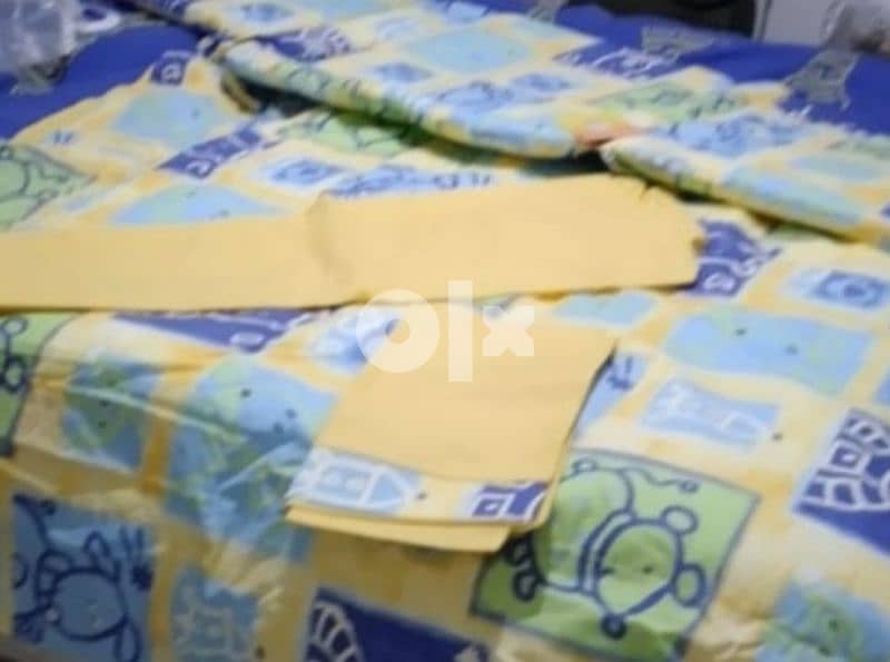 set for baby bed blue and yellow design 0