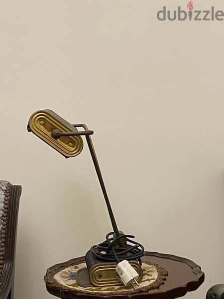 vintage french brass table lamp 1