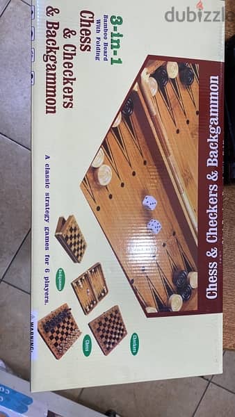 3 in 1 Backgammon, Chess, Checkers 1