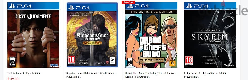PS4 Games for Sale 7