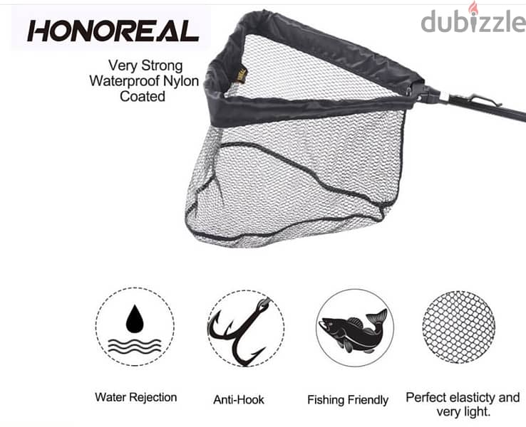 Honoreal foldable fishing net rubber عب للصيد 1