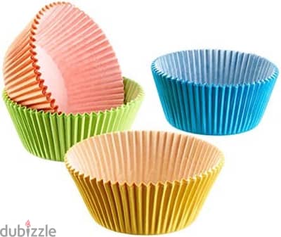 birthday supplies, cup cakes, multicolor, 100 pieces