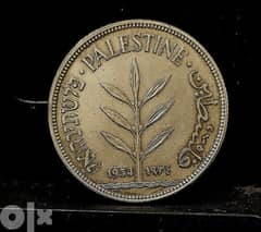 Silver 100 Mils 1934 key date فضية عملة فلسطين