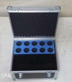 Flight case for 10 microphones + space for DI Boxes and mic holders 0