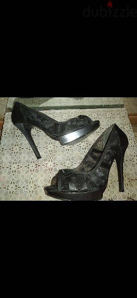 shoes black chiffon with ribbon Jean Pierre used once size 39 8