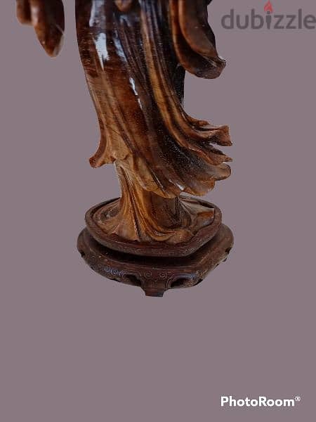 19th. century Chinese Tiger Eye stone statue hand carved 5