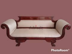 19th. century American Empire style sofa 1820,Mahogany wood