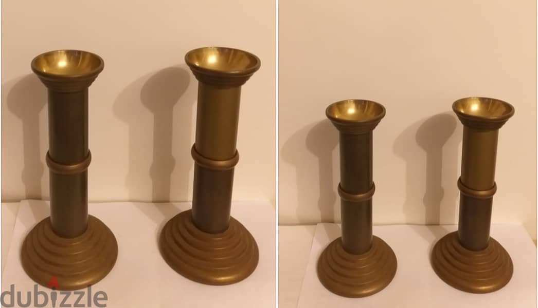 4 Copper candle holders 2