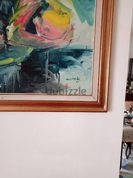 Old Oil Painting by Missak Terzian dated 1987 1