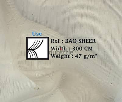 European Voile Fabrics. BAQ Sheer فوال برادي