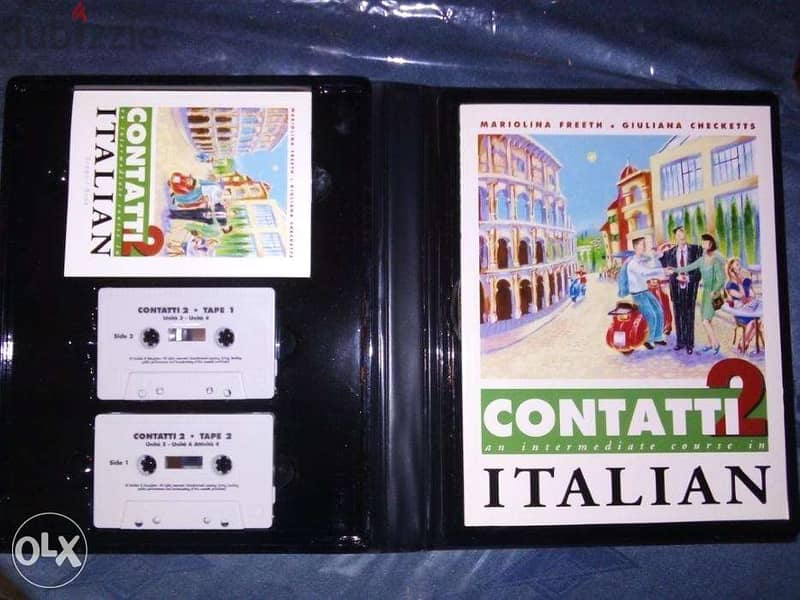 Learn italian intermediate level book + tapes new never used 0