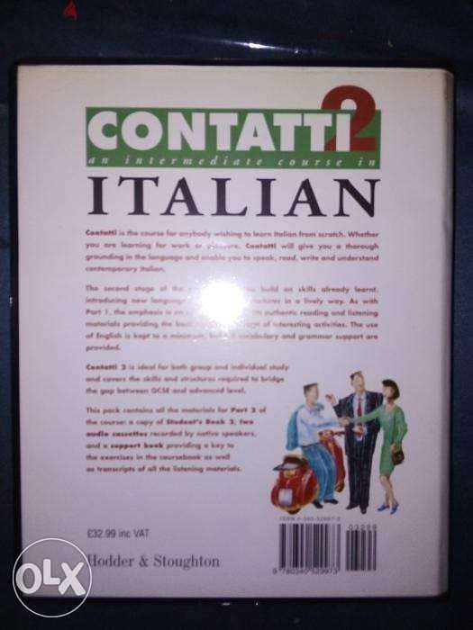 Learn italian intermediate level book + tapes new never used 1