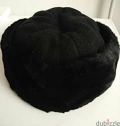 Black fur hat with stiff side tabs - Not Negotiable