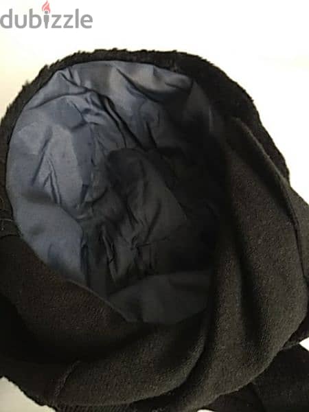 Black fur hat with stiff side tabs - Not Negotiable 4