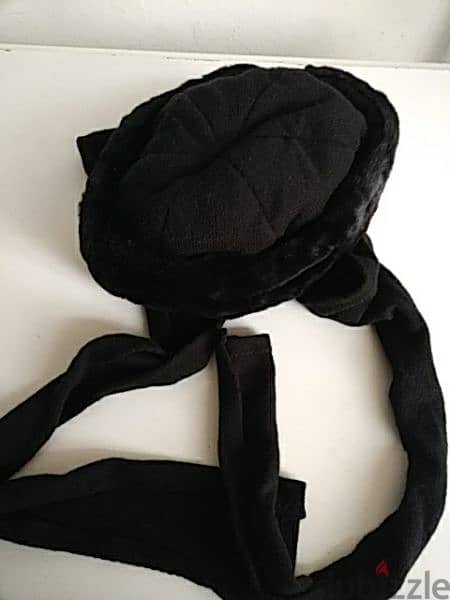 Black fur hat with stiff side tabs - Not Negotiable 6