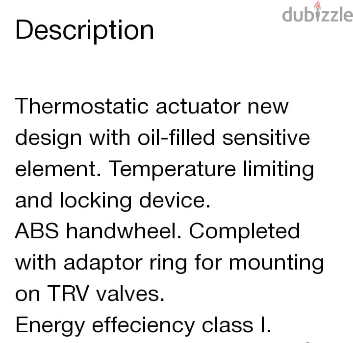 Watts Thermostatic head actuator for radiator valve, رأس ترموستات مشغل 1